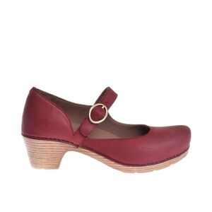 Dansko Women's Missy Mary Jane Clog Red Veg EU 40